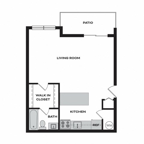 BRIX Apartments Studio Floor Plan